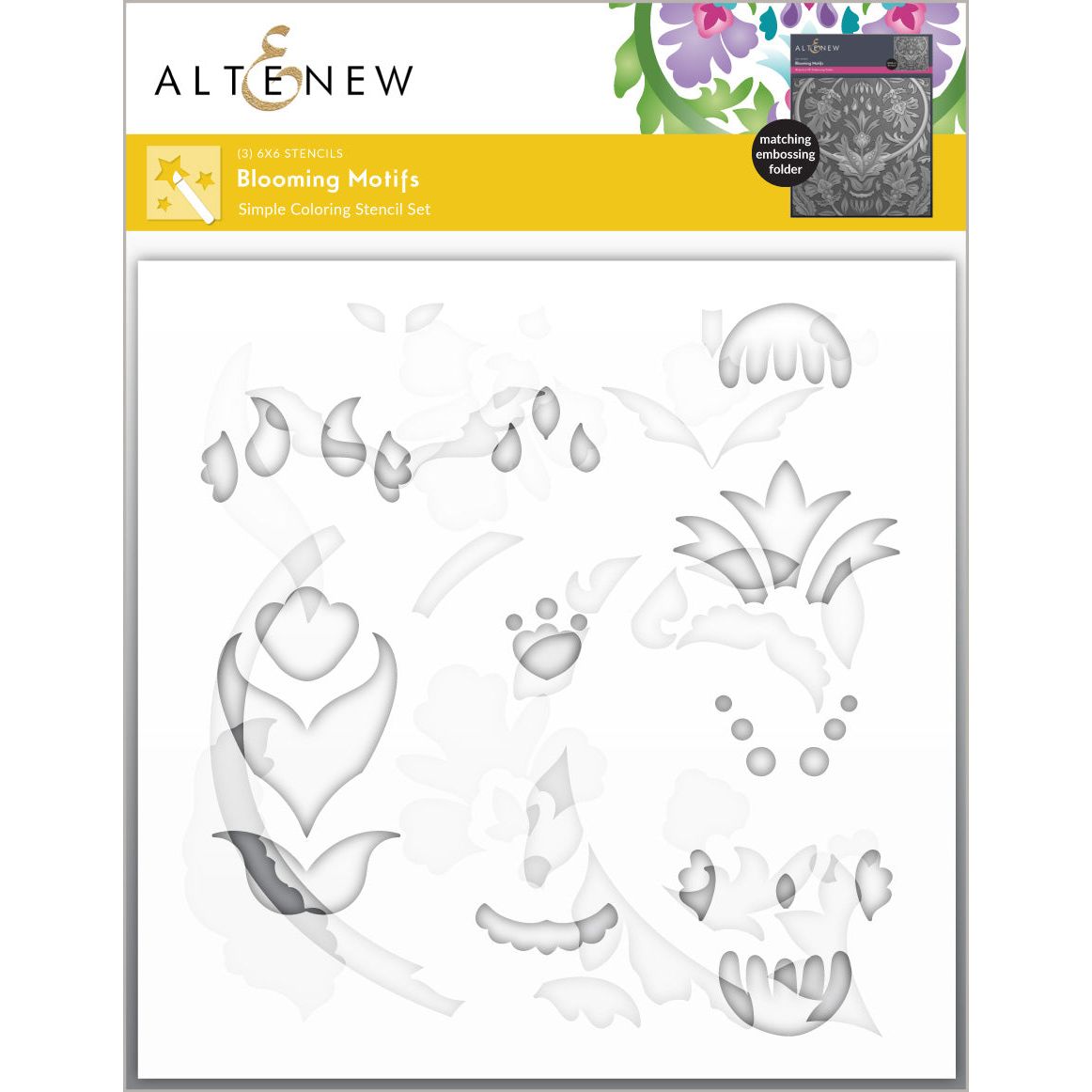 Altenew Blooming Motifs Simple Coloring Stencils alt10030