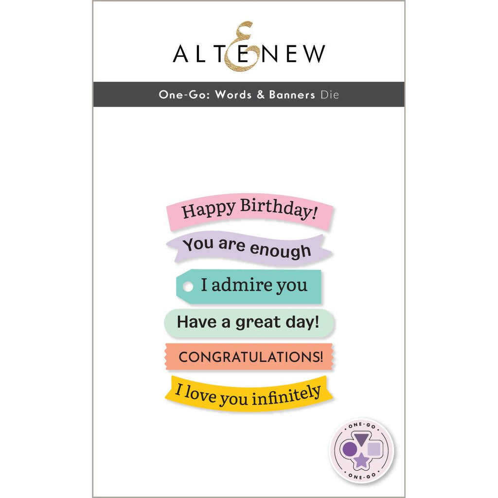 Altenew One-Go Words and Banners Dies alt10043