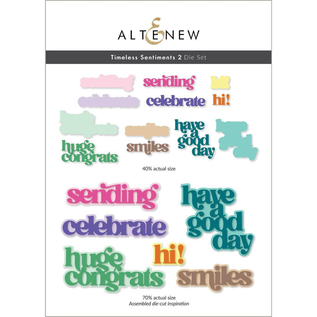 Altenew Timeless Sentiments 2 Die Set alt10047