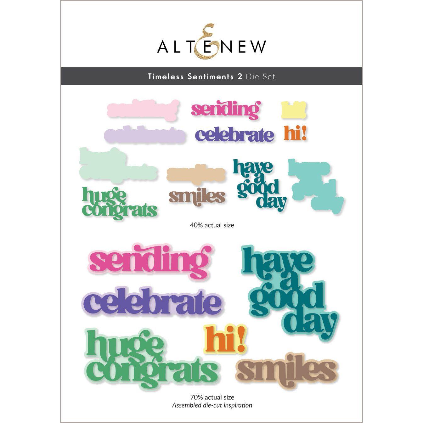 Altenew Timeless Sentiments 2 Die Set alt10047