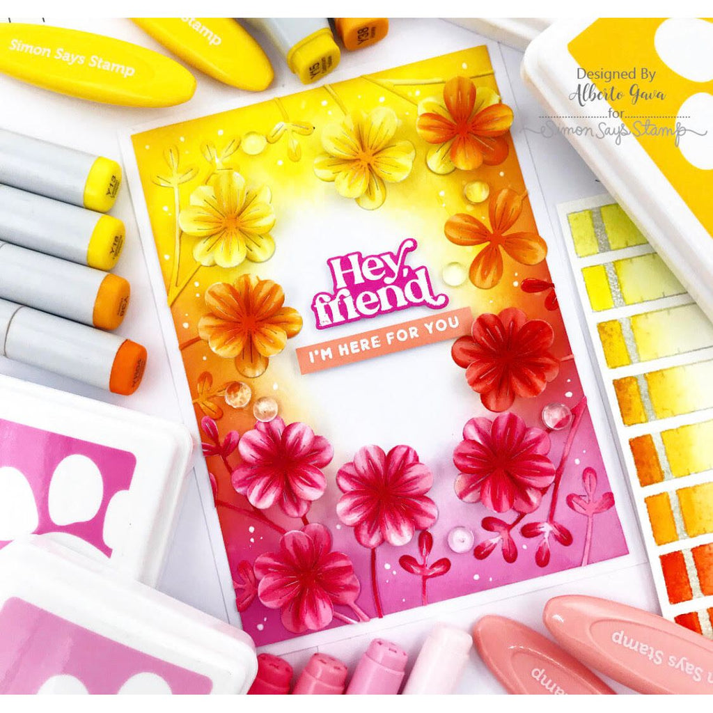 Simon Says Stamp Fine Floral Stem Wafer Dies s870 Splendor Friend Card | color-code:ALT04