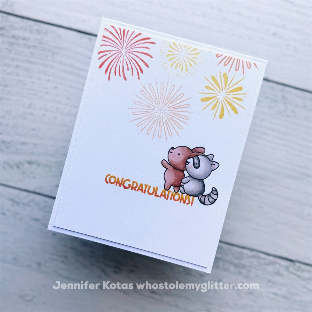 Simon Says Stamp Friend Like You Collection I Want It All Stamps and Coordinating Dies set1013sd Firework Friends