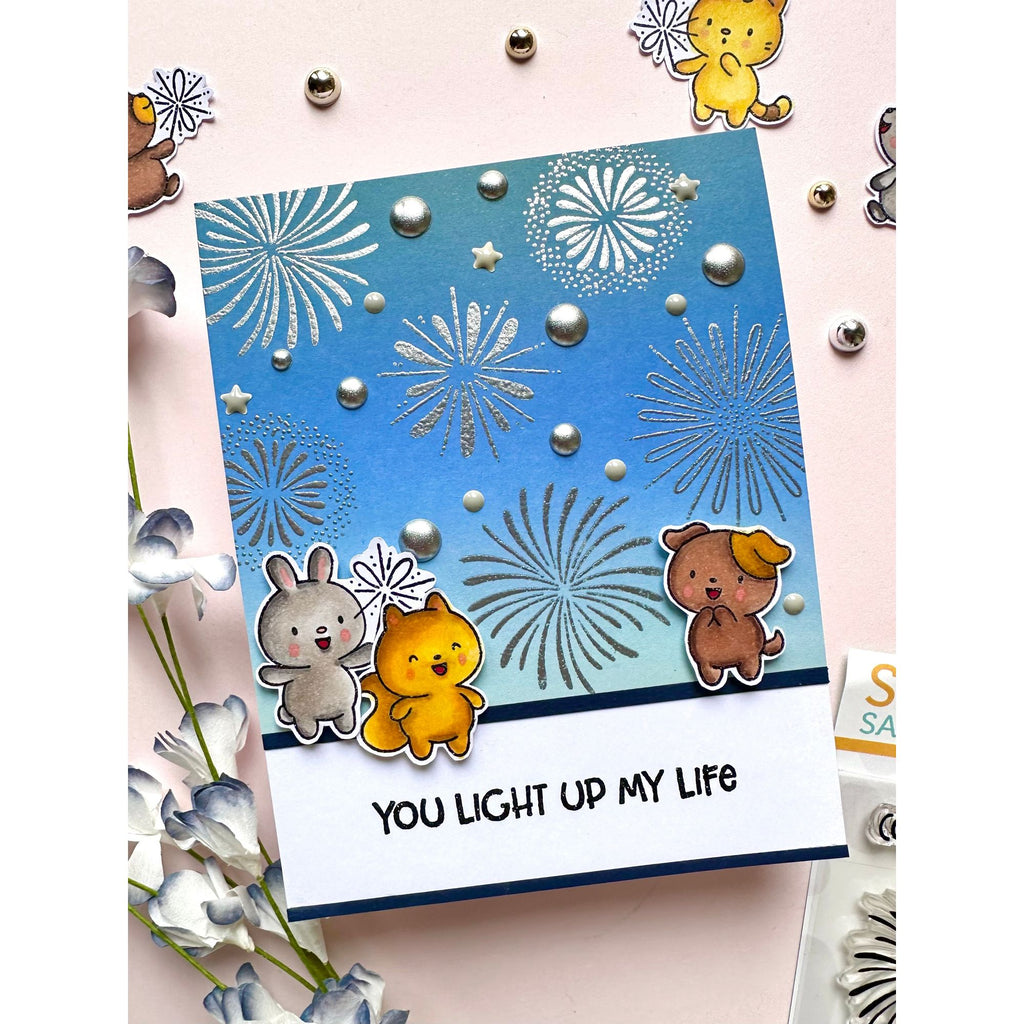 Simon Says Clear Stamps Firework Friends 2256ssc Friend Like You Friend Card