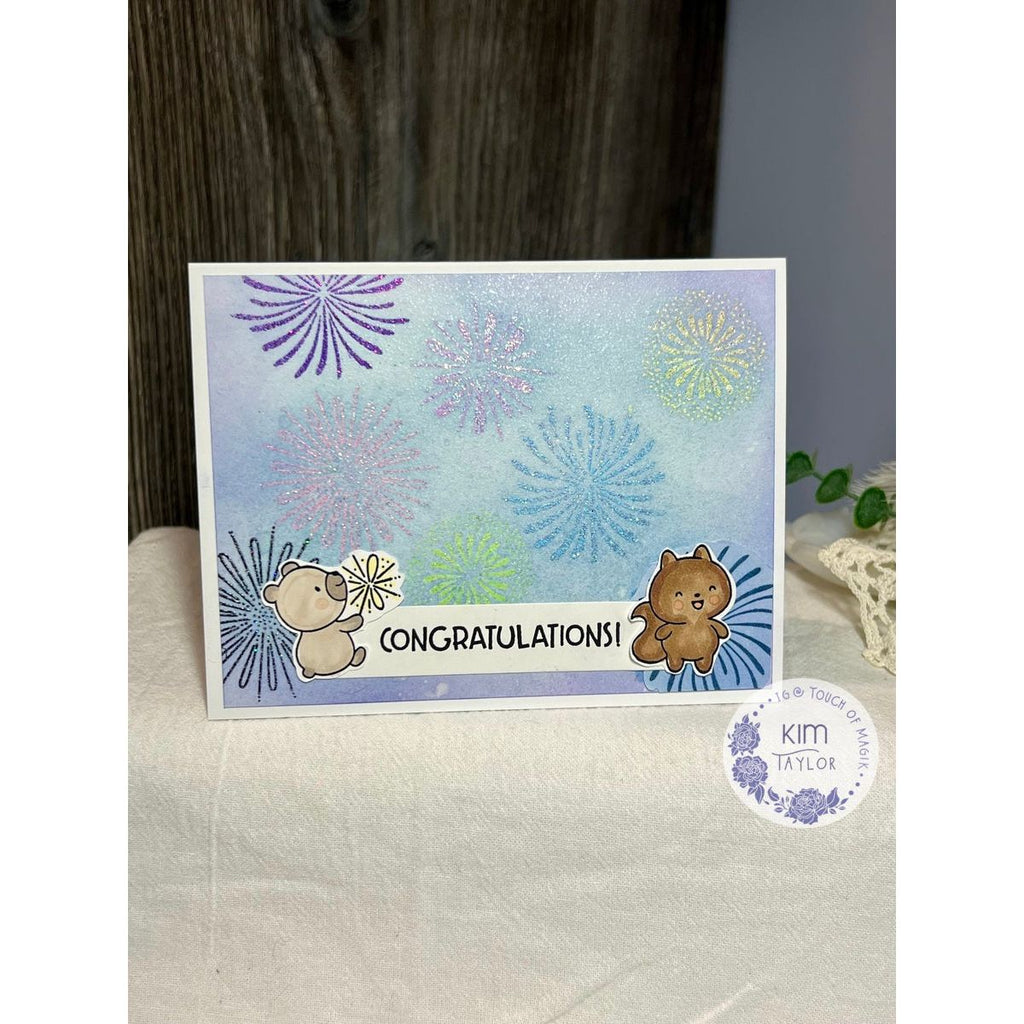Simon Says Clear Stamps Firework Friends 2256ssc Friend Like You Congratulations Card
