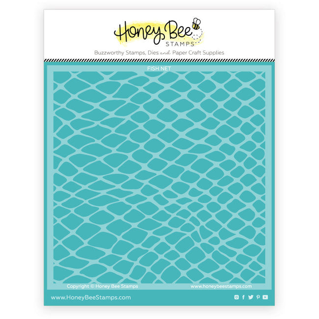Honey Bee Fish Net Background Stencil hbsl-129 in package