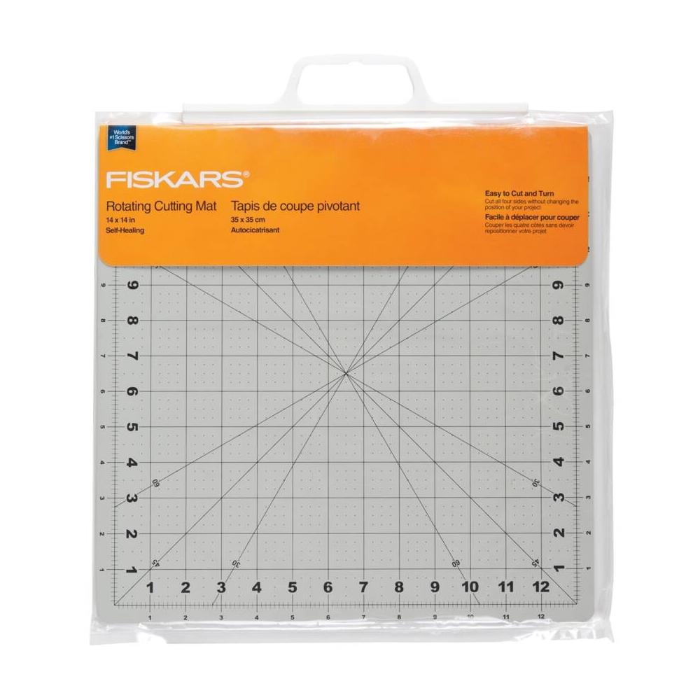 Fiskars Self-Healing 14x14 Rotating Cutting Mat 1065502 in packaging