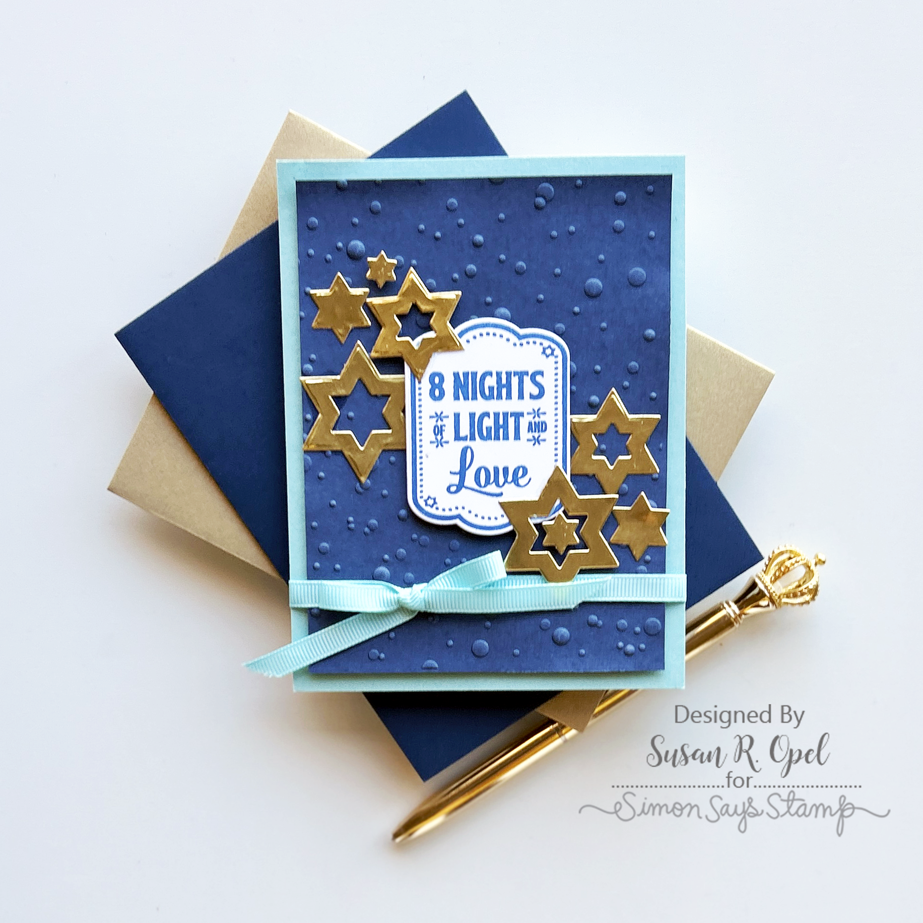 Simon Says Stamp Five Stars Wafer Dies sssd112973 Season Of Wonder Hanukkah Card