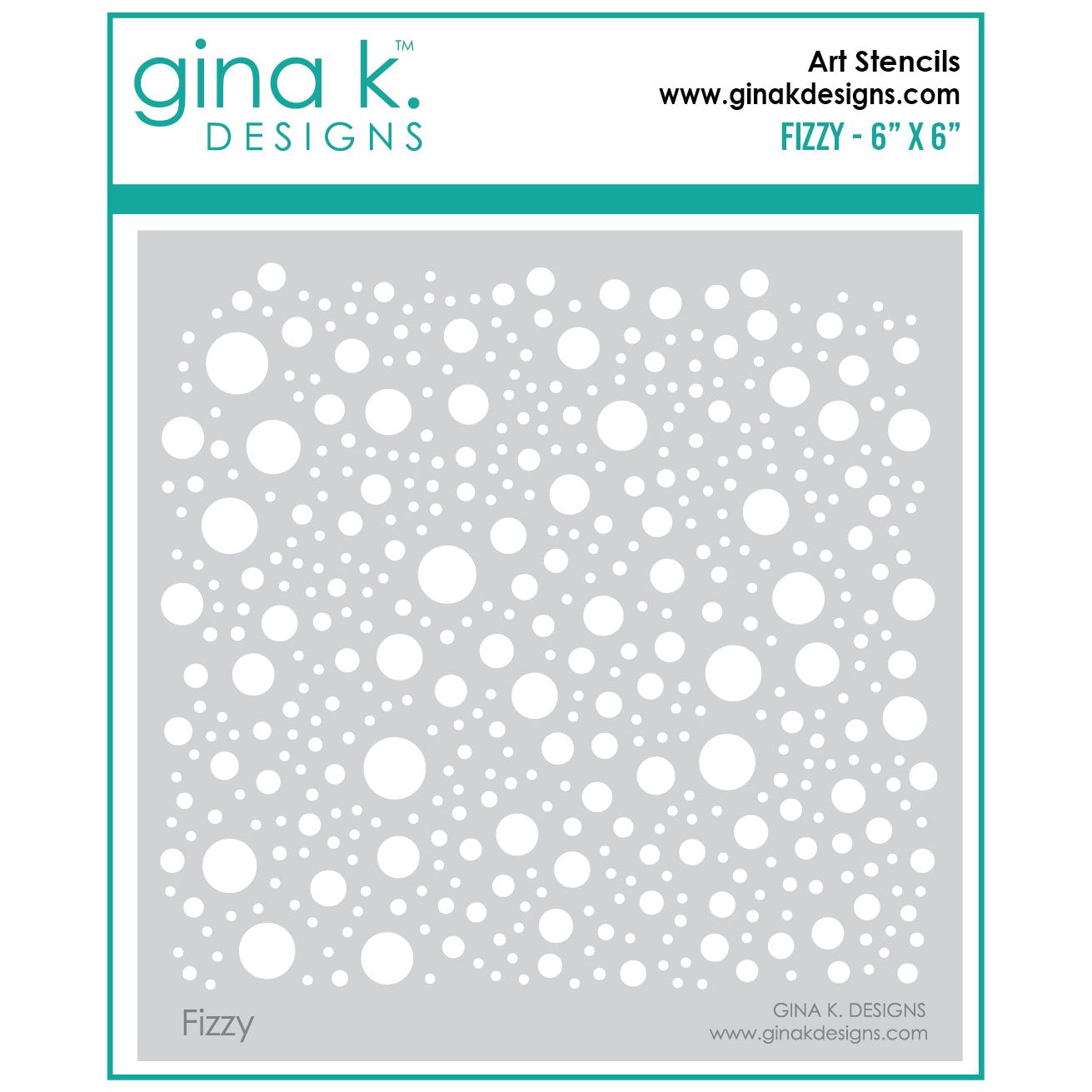 Gina K Designs FIZZY Stencil gkdst27