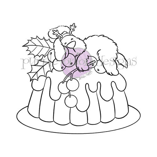 Purple Onion Designs Flappy's Figgy Pudding Unmounted Cling Stamp pod5067