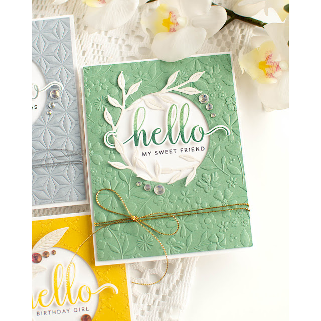 Simon Says Embossing Folder Floating Flowers sf393 Be Bold Friend Card | color-code:ALT11