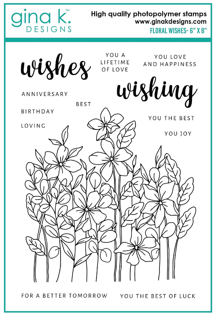 Gina K Designs FLORAL WISHES Clear Stamps as11