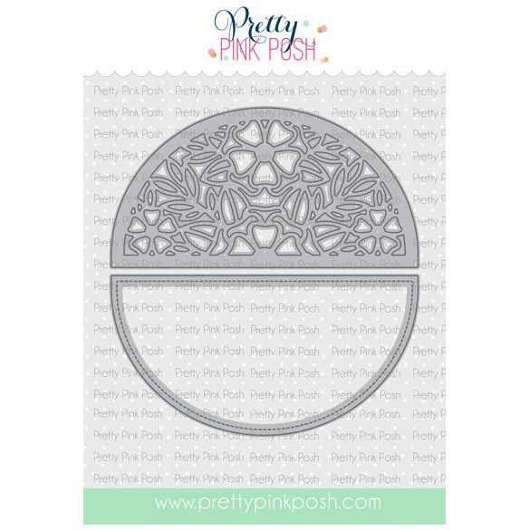 Pretty Pink Posh Floral Semicircle Dies