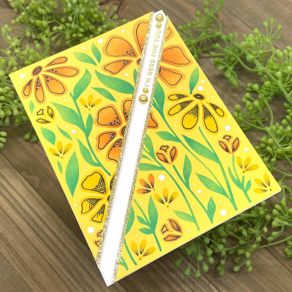 Simon Says Stamp Stencils Floral Whimsy ssst221683 Stamptember Here for You Card | color-code:ALT04