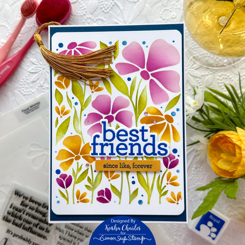 Simon Says Stamp Stencils Floral Whimsy ssst221683 Stamptember Best Friends Notebook