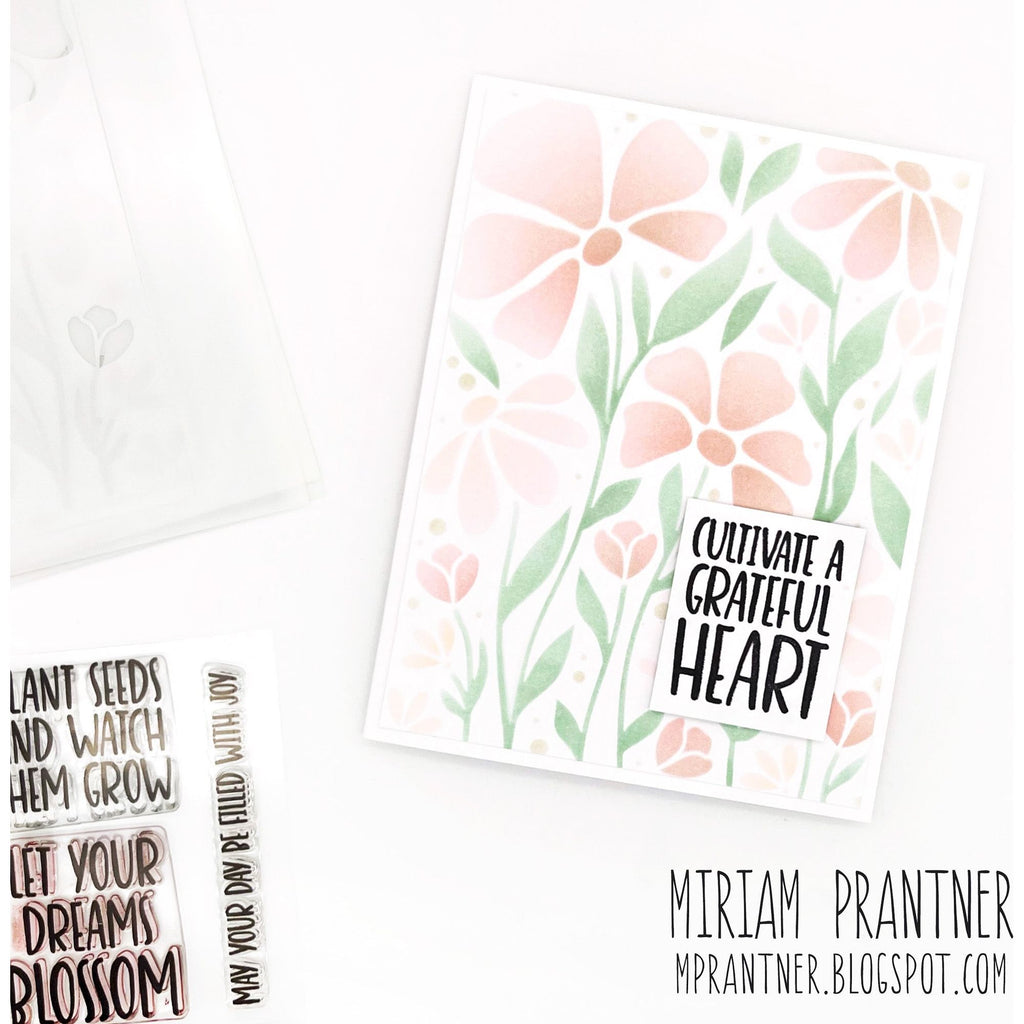 Simon Says Stamp Stencils Floral Whimsy ssst221683 Stamptember Grateful Heart Card