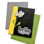Simon Says Stamp Embossing Folder Floral Bunches sf501 Moments in Time Hello Card | color-code:ALT03