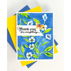 Simon Says Stamp Embossing Folder Floral Bunches sf501 Moments in Time Thank You Card