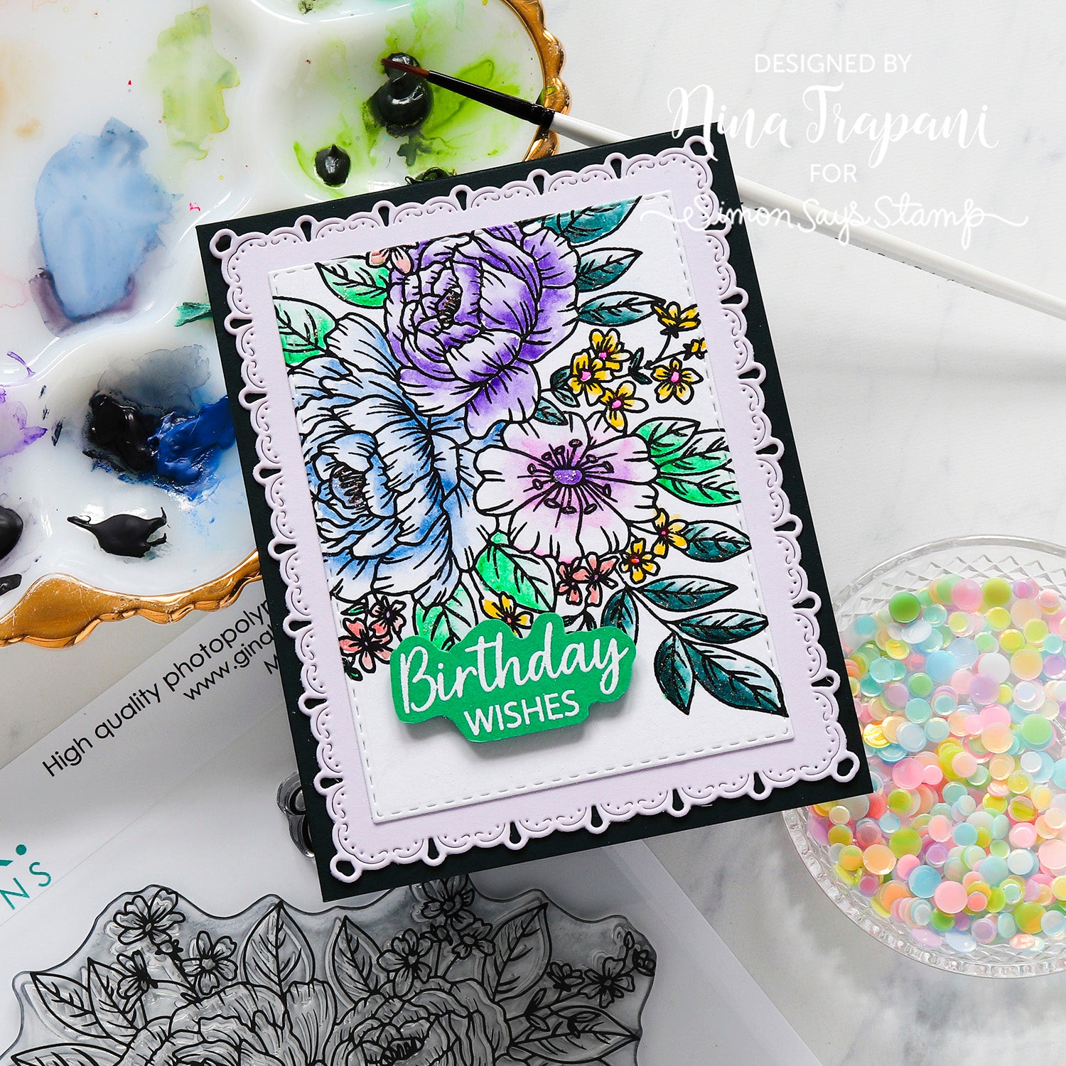 Floral Delight Birthday Wishes Card