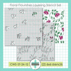 Creative Worship Floral Flourishes Layering Stencils cws-st-24-12