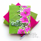 Simon Says Stamp Tim Holtz Floral Trims Bundle setft24 Celebrate Card