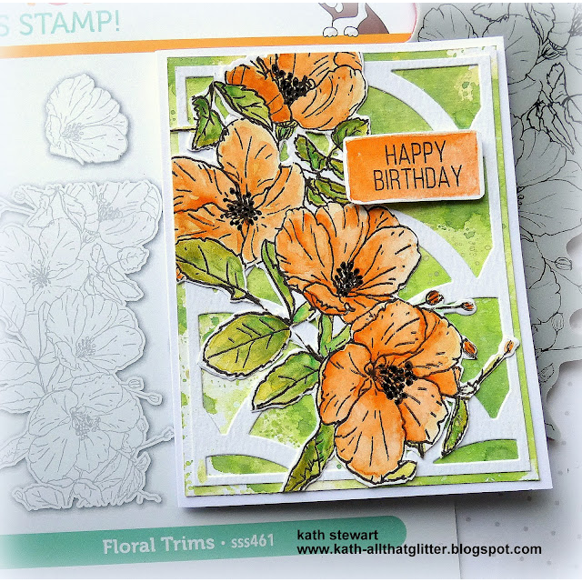 Simon Says Stamp Floral Trims Wafer Dies sss461 Sunny Vibes Birthday Card | color-code:ALT01