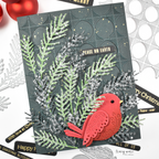 Simon Says Stamp Flourish Bird Wafer Dies s1089 DieCember Christmas Card | color-code:ALT01
