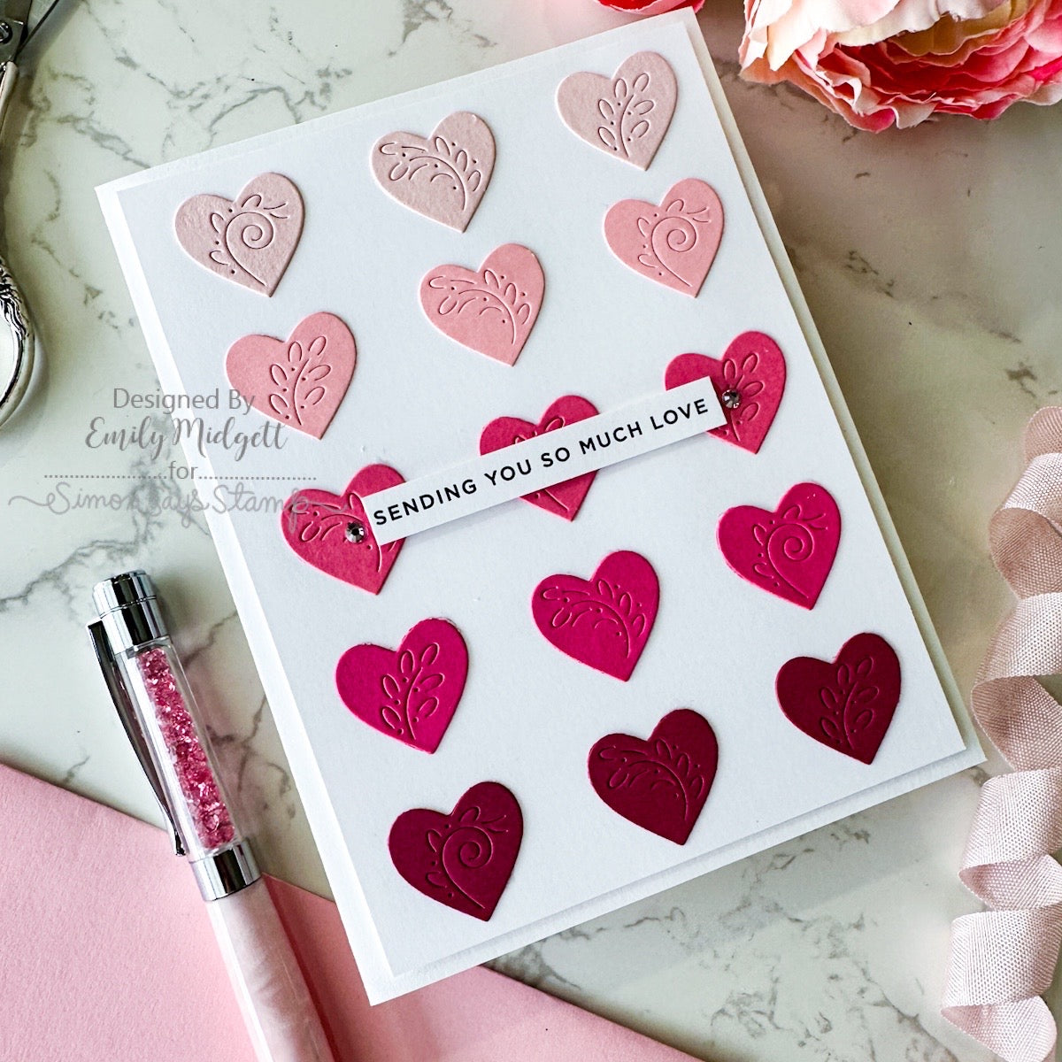 Simon Says Stamp Flourish Heart Trio s1112 Heart to Heart