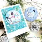 Simon Says Stamp Flourish Medallion Wafer Dies s1114 DieCember Christmas Card and Tag