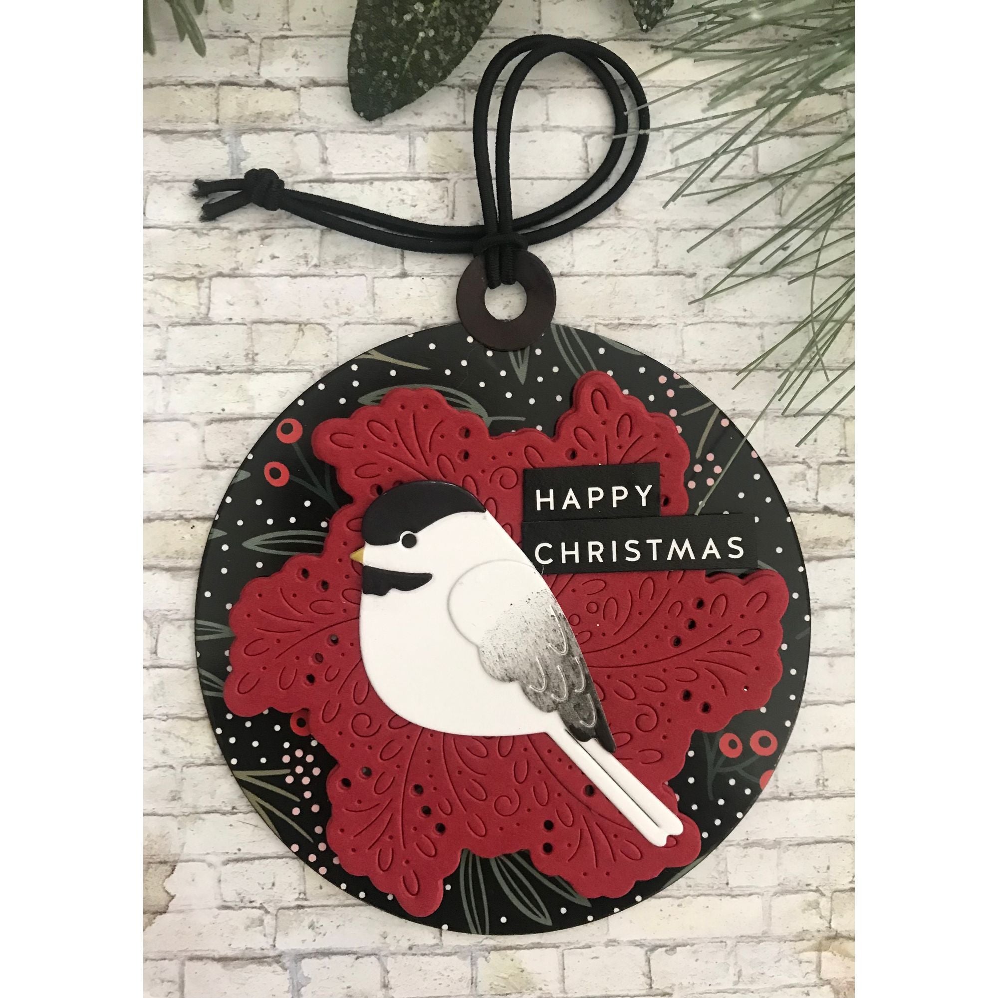 Simon Says Stamp Flourish Medallion Wafer Dies s1114 DieCember Christmas Tag
