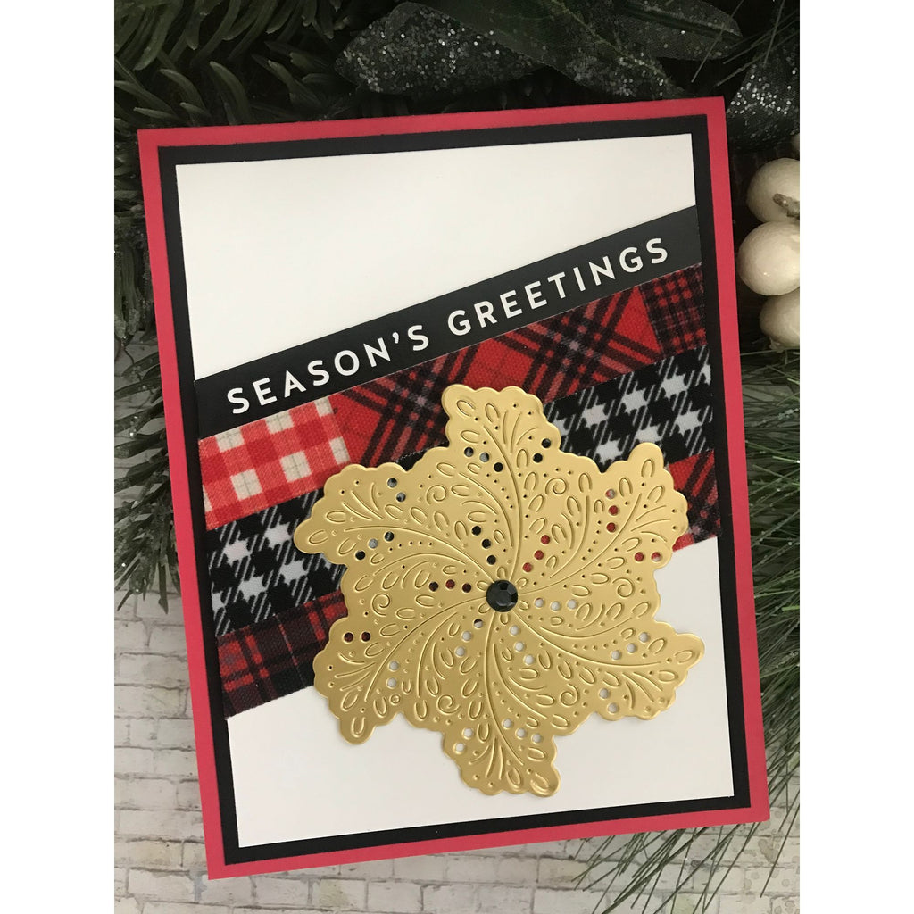 Simon Says Stamp Flourish Medallion Wafer Dies s1114 DieCember Christmas Card