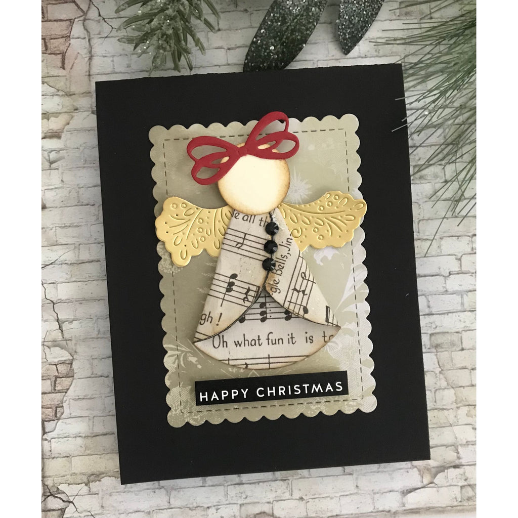Simon Says Stamp Flourish Medallion Wafer Dies s1114 DieCember Christmas Card