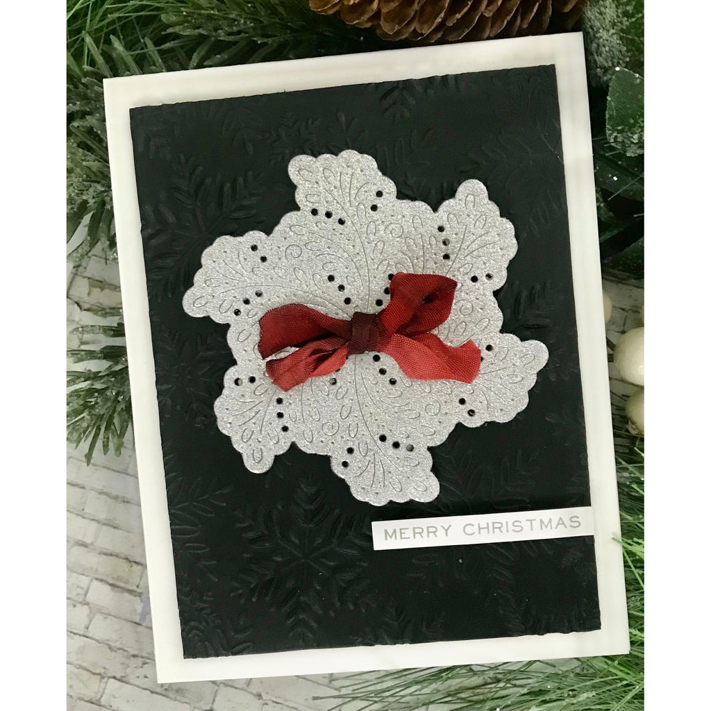 Simon Says Stamp Flourish Medallion Wafer Dies s1114 DieCember Christmas Card