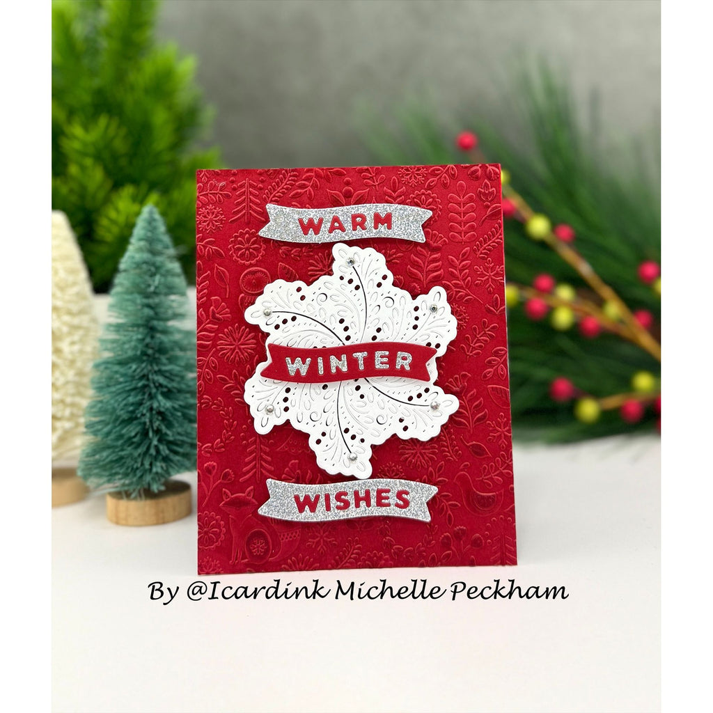 Simon Says Stamp Flourish Medallion Wafer Dies s1114 DieCember Christmas Card