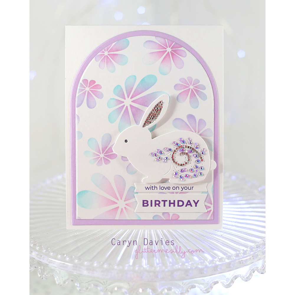 Simon Says Stamp Flourish Rabbit Wafer Dies s1122 Beautiful Moments Birthday Card | color-code:ALT03