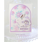 Simon Says Stamp Flourish Rabbit Wafer Dies s1122 Beautiful Moments Birthday Card | color-code:ALT03