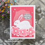 Simon Says Stamp Flourish Rabbit Wafer Dies s1122 Beautiful Moments Easter Card