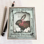 Simon Says Stamp Flourish Rabbit Wafer Dies s1122 Beautiful Moments Easter Card