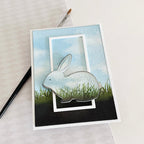 Simon Says Stamp Flourish Rabbit Wafer Dies s1122 Beautiful Moments Easter Card