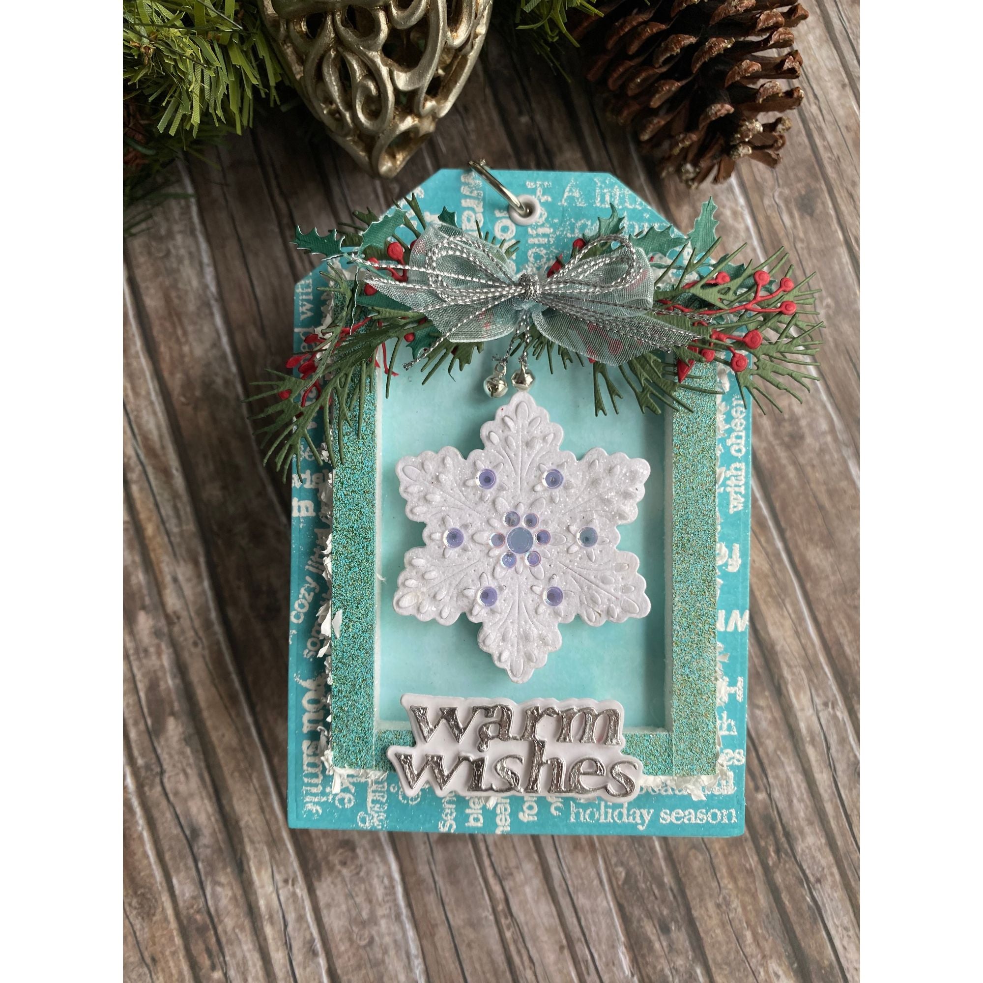Simon Says Stamp Flourish Snowflake Wafer Dies s1123 DieCember Holiday Tag