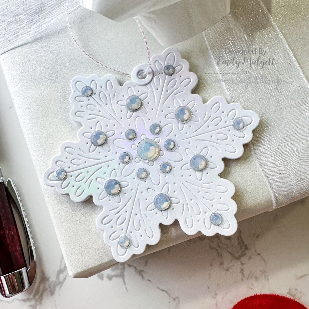 Simon Says Stamp Flourish Snowflake Wafer Dies s1123 DieCember Christmas Tag | color-code:ALT04