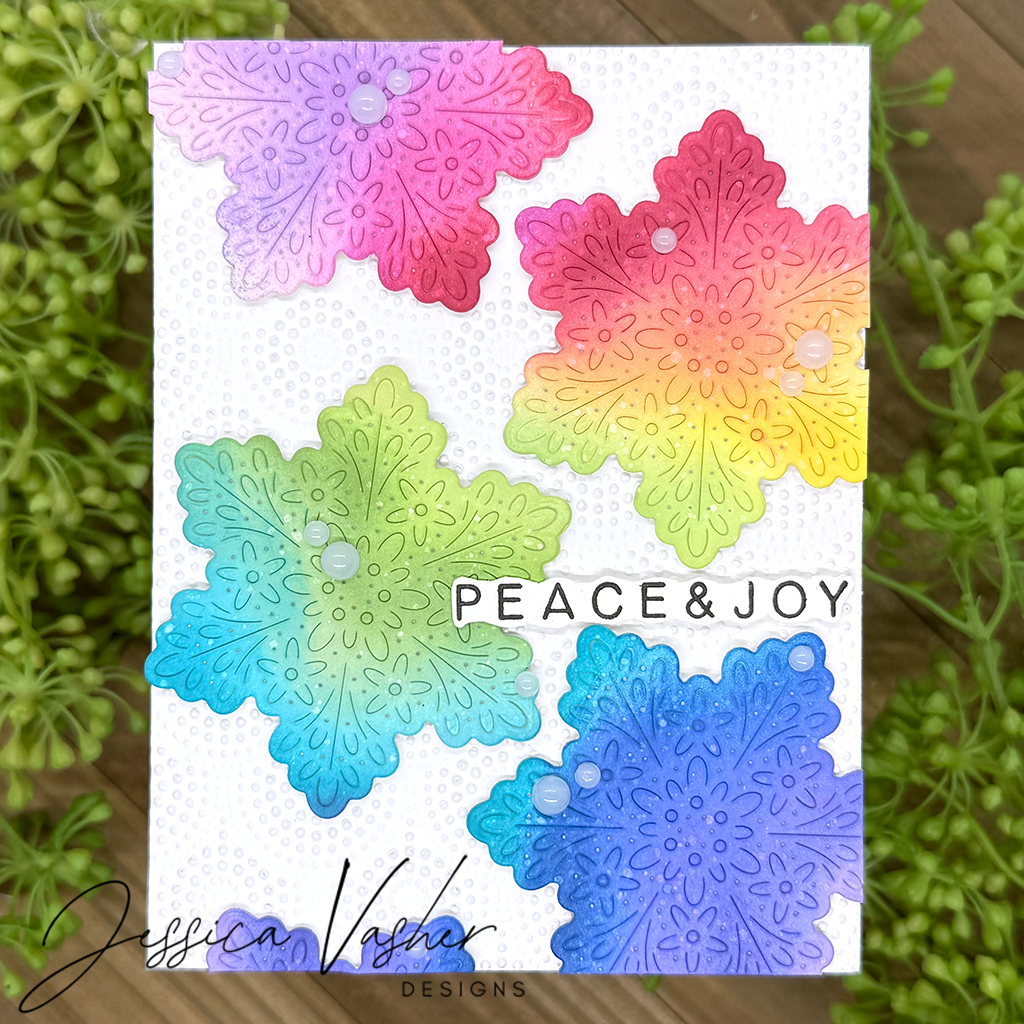 Simon Says Stamp Flourish Snowflake Wafer Dies s1123 DieCember Holiday Card