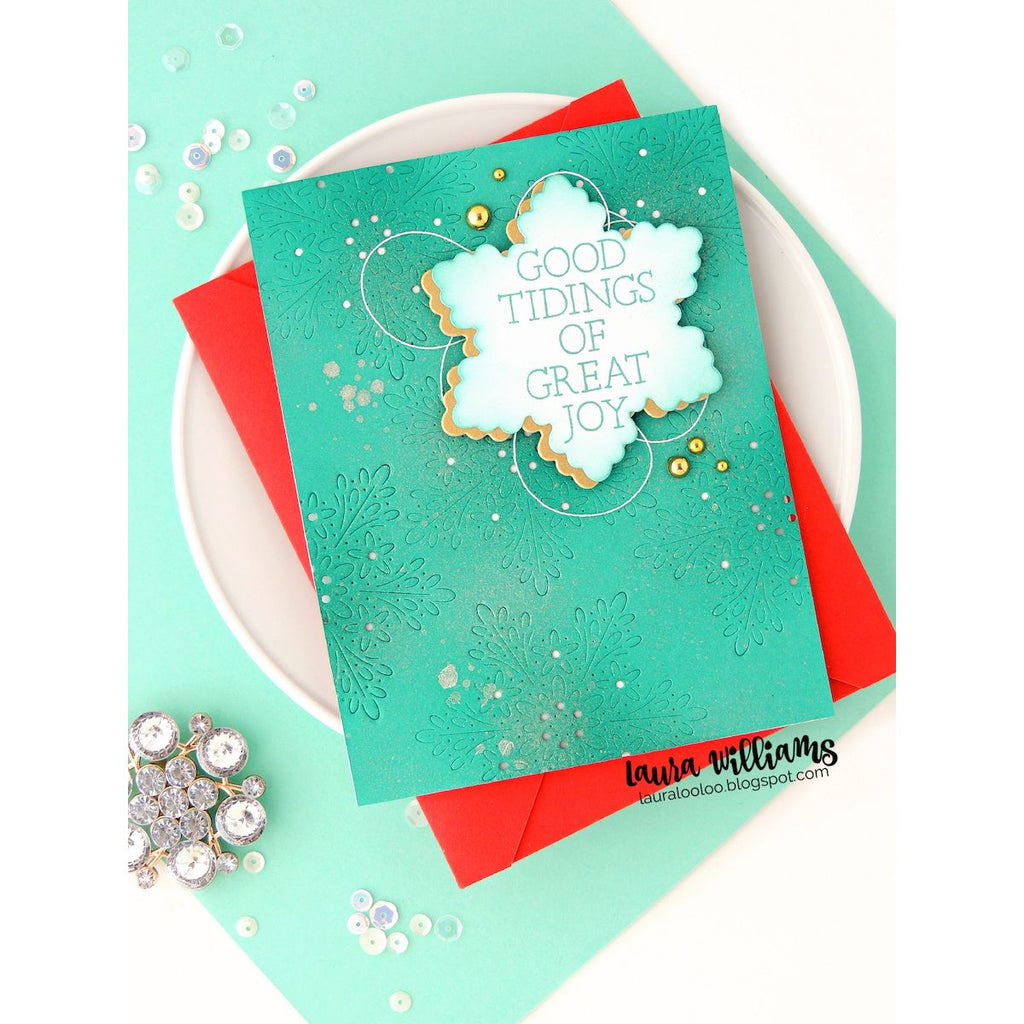 Simon Says Stamp Flourish Snowflake Wafer Dies s1123 DieCember Christmas Card