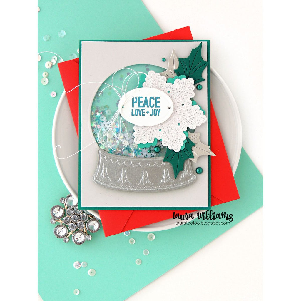 Simon Says Stamp Flourish Snowflake Wafer Dies s1123 DieCember Christmas Card