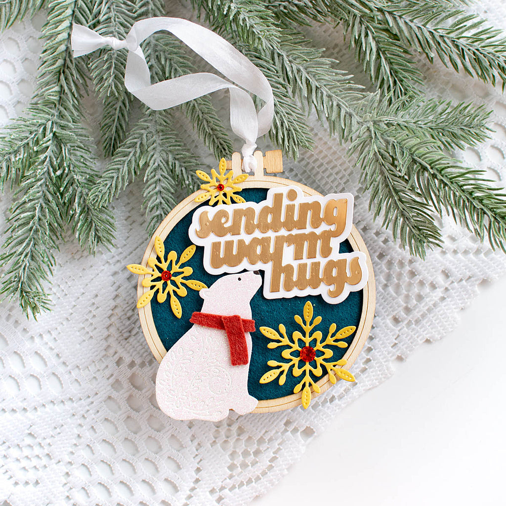 Simon Says Stamp Flourish Bear Wafer Dies s1078 DieCember Christmas Ornament | color-code:ALT01