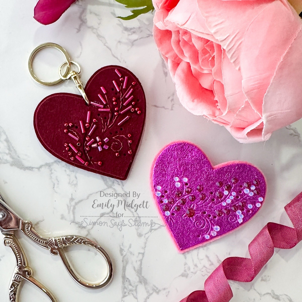 Simon Says Stamp Flourish Heart s1113 Heart to Heart Felt Hearts | color-code:ALT01