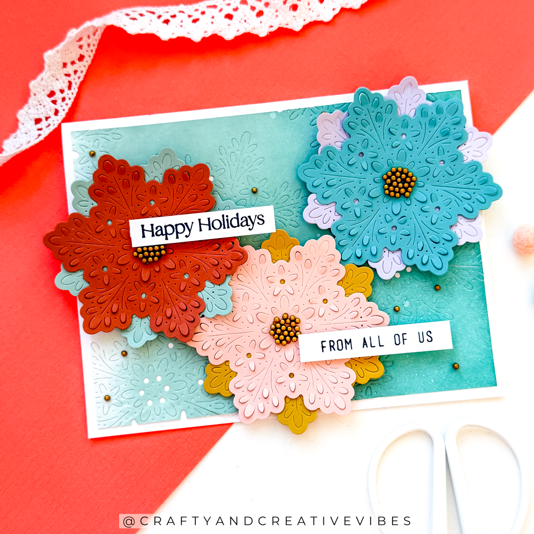 Simon Says Stamp Flourish Snowflake Wafer Dies s1123 DieCember Holiday Card