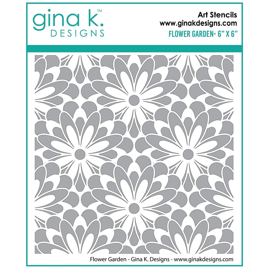 Gina K Designs FLOWER GARDEN Stencil skdst40