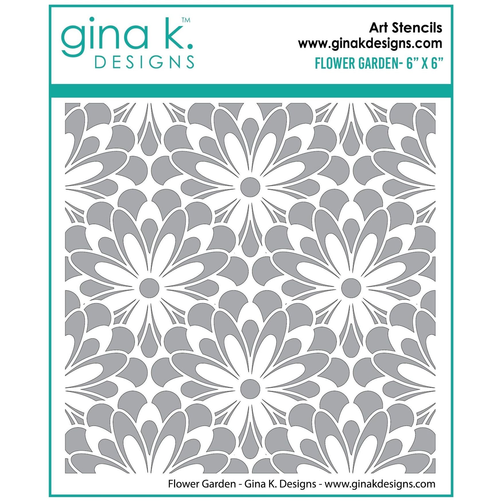 Gina K Designs FLOWER GARDEN Stencil skdst40