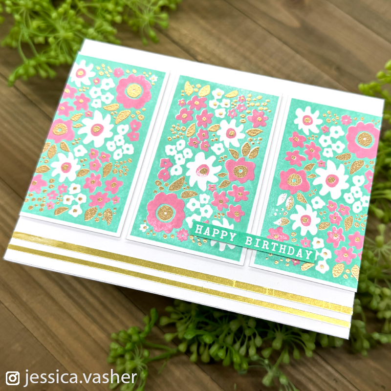 Simon Says Stamps and Dies Flower Block set754fb Be Bold Birthday Card
