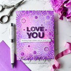 Simon Says Cling Stamp Flower Burst sss102810 Smitten Love Card | color-code:ALT06